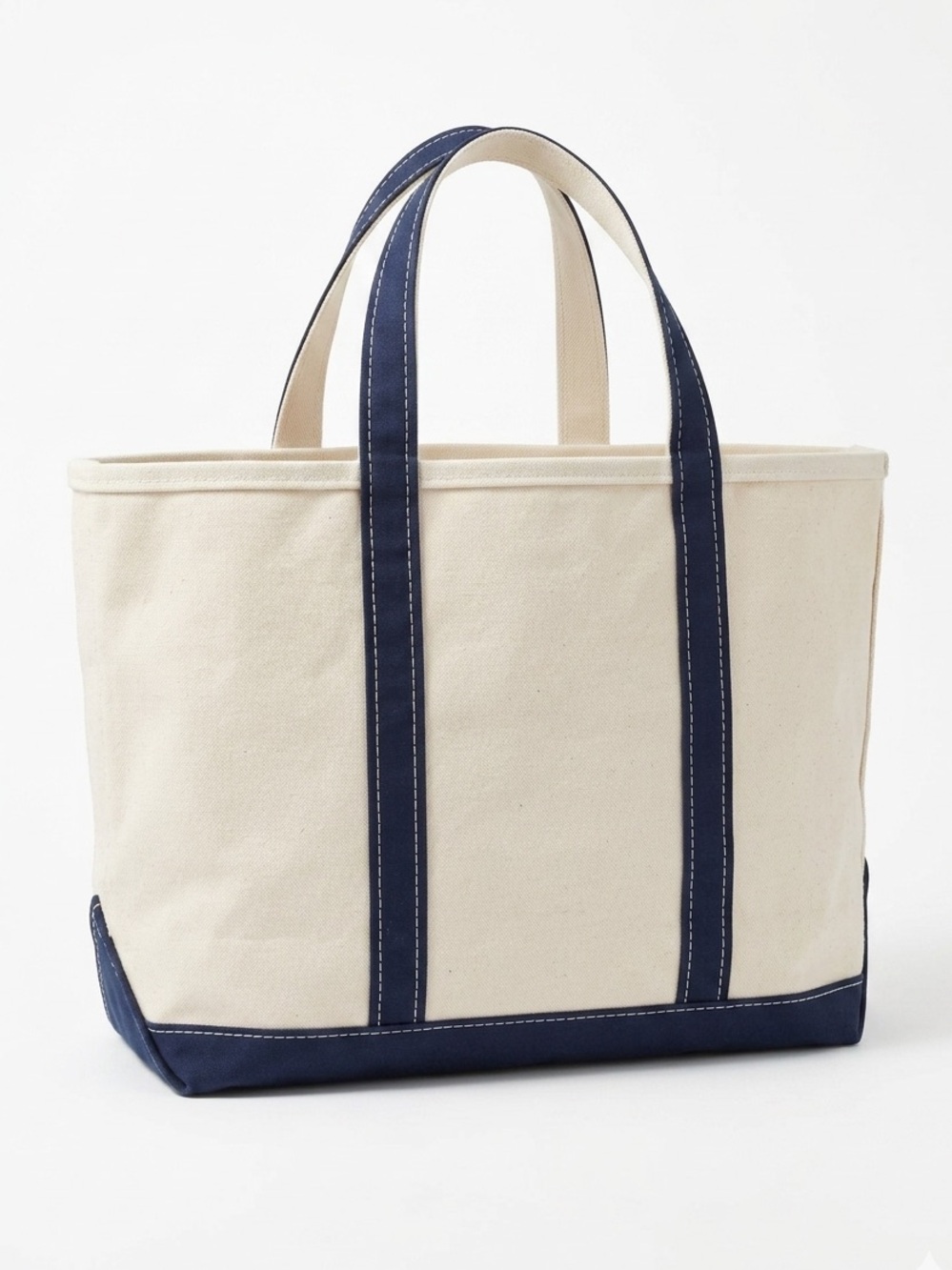 L.L. Bean Boat and Tote Navy Blue & Natural Canvas Tote bag